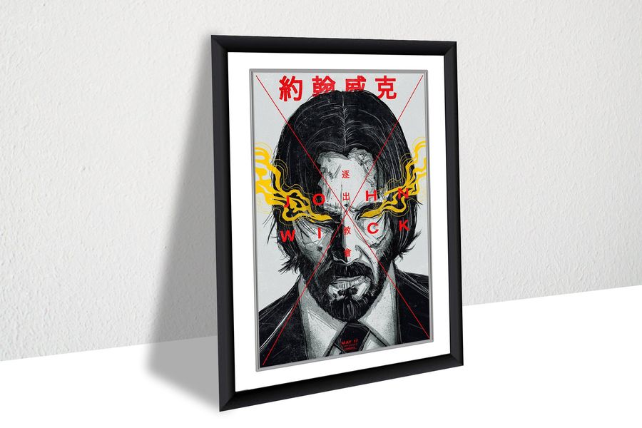 John Wick - Movie Poster No2 - 2014 Canvas Poster, Wall Art, Wall Decor, Canvas Print, Room Decor, Home Decor, Movie Poster for Gift