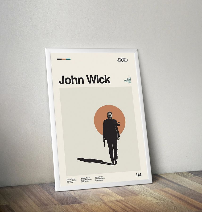 John Wick Poster - Art Print - Retro Movie Poster - Inspired Poster - Wall Decor - Wall Hangging - Vintage Art - Free Shipping