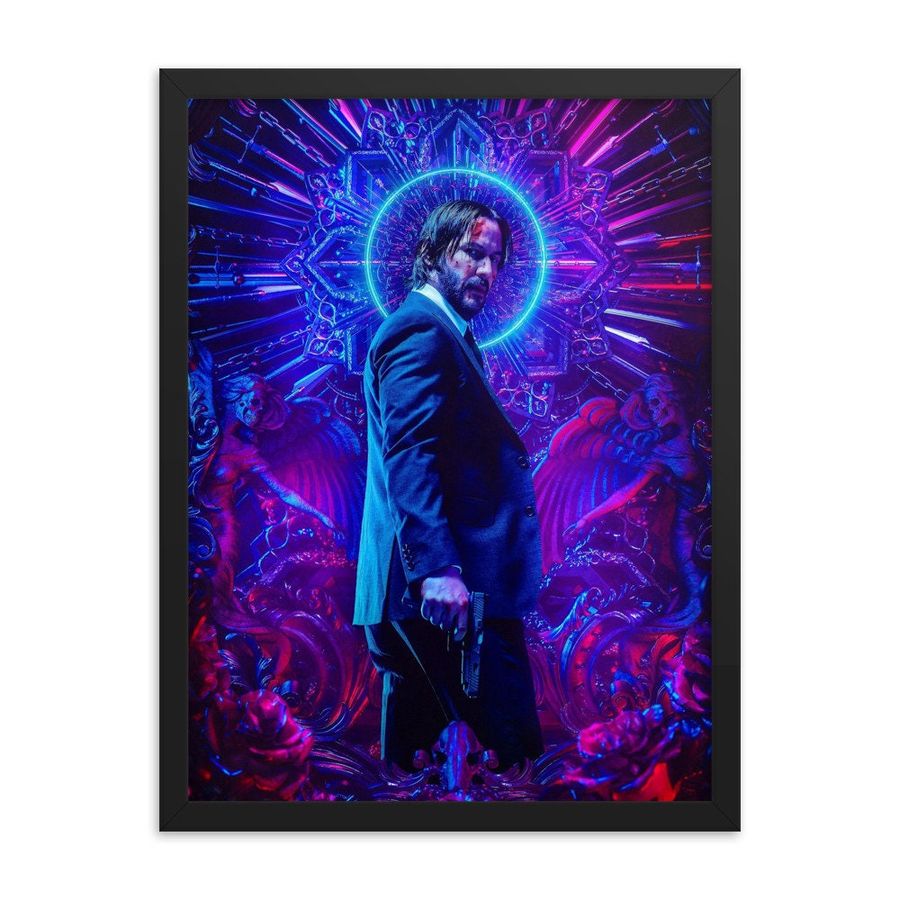 John wick poster, john wick print, john wick movie print, John Wick Continental, the hotel continental nyc, keanu reeves print, gift for him