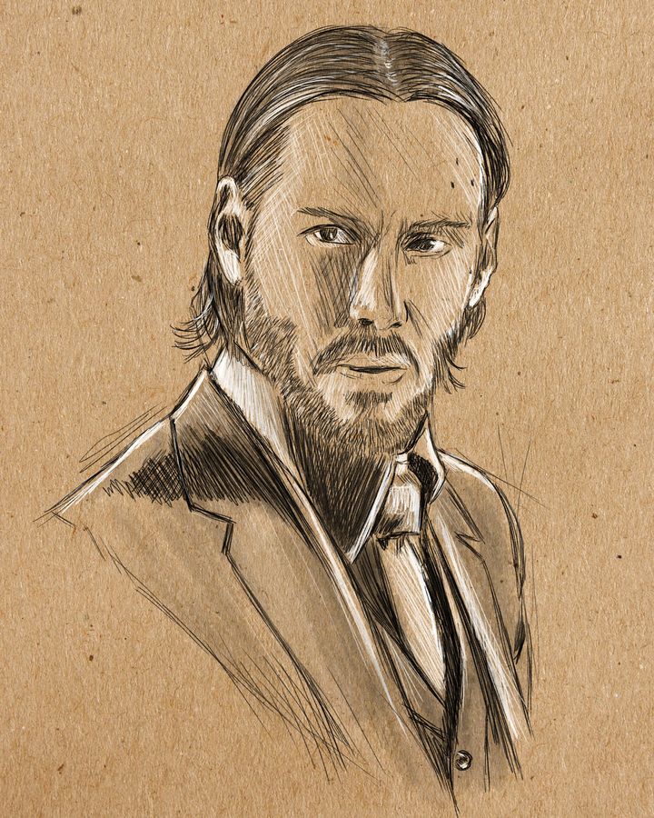 John Wick - Sketch Print 8x10, Signed by the Artist