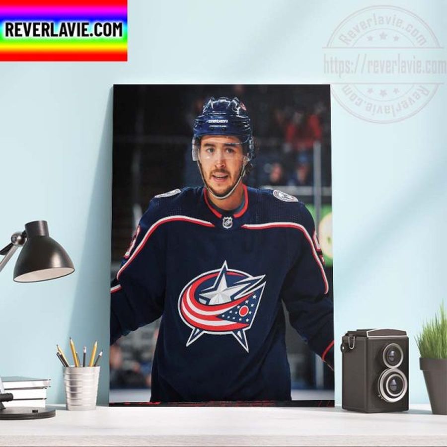 Johnny Gaudreau Has Signed With The Columbus Blue Jackets Home Decor Poster Canvas