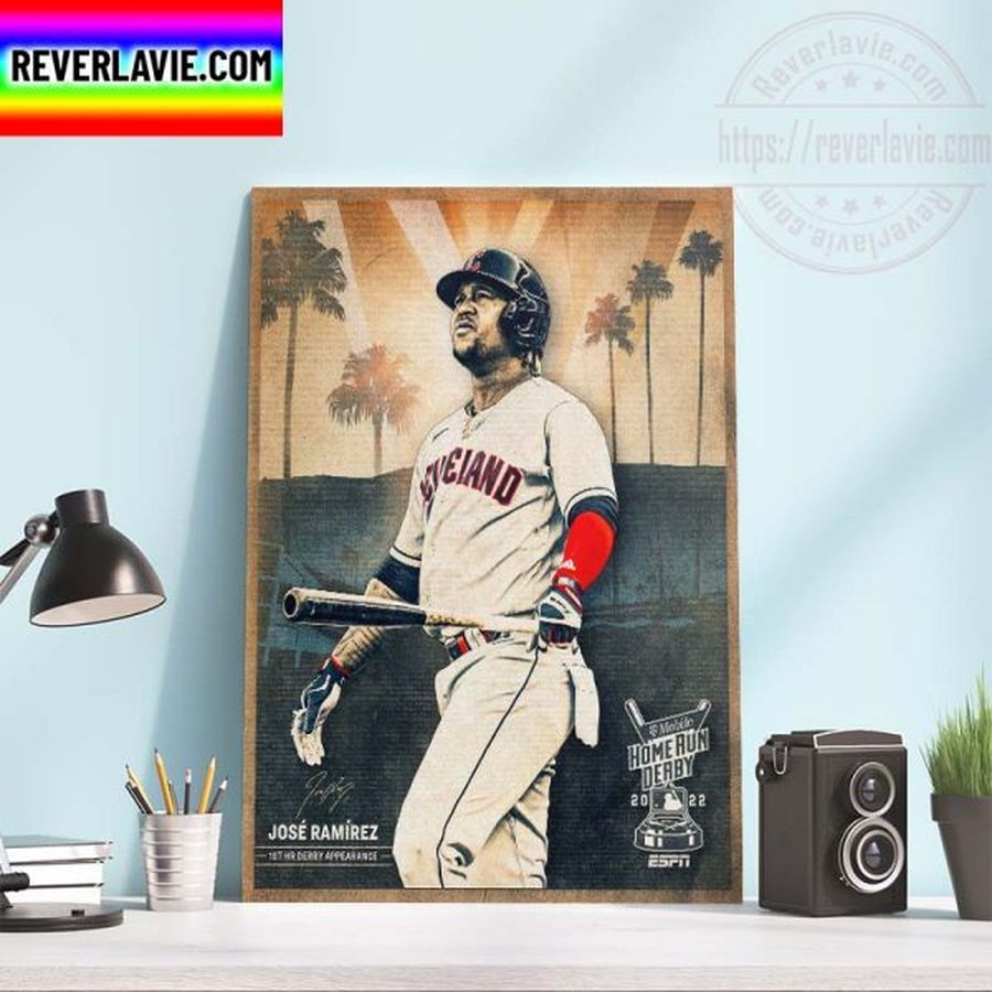 Jose Ramirez 1st HR Derby Appearance In 2022 Home Run Derby Home Decor Poster Canvas