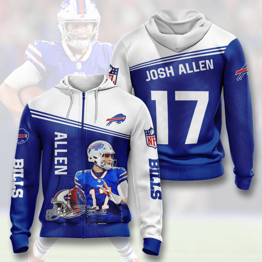 Josh Allen Buffalo Bills 3D Hoodie Sweatshirt