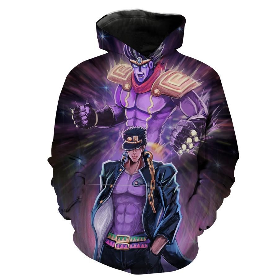 Jotaro Star Platinum Jojo Bizarre Adventure Stand Hoodie 3D