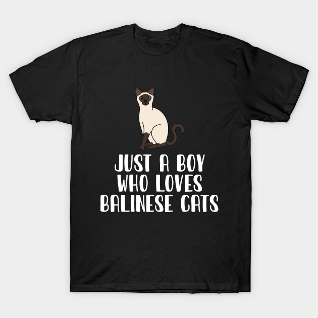 Just A Boy Who Loves Balinese Cats T-shirt, Hoodie, SweatShirt, Long Sleeve