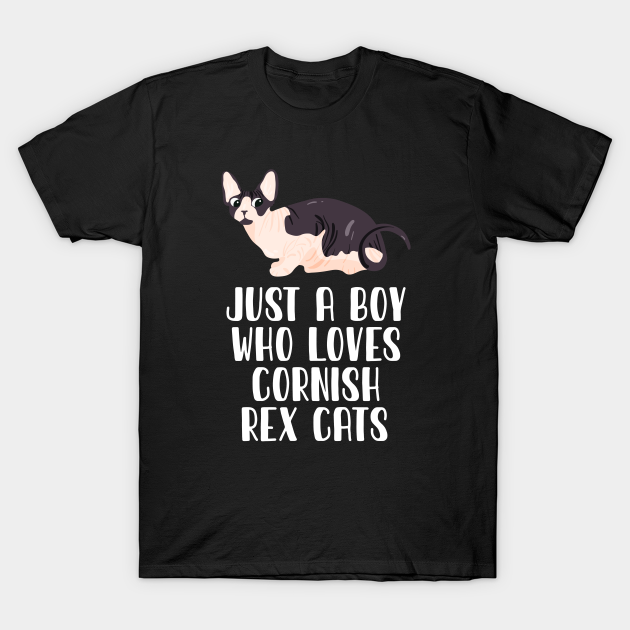 Just A Boy Who Loves Cornish Rex Cats T-shirt, Hoodie, SweatShirt, Long Sleeve