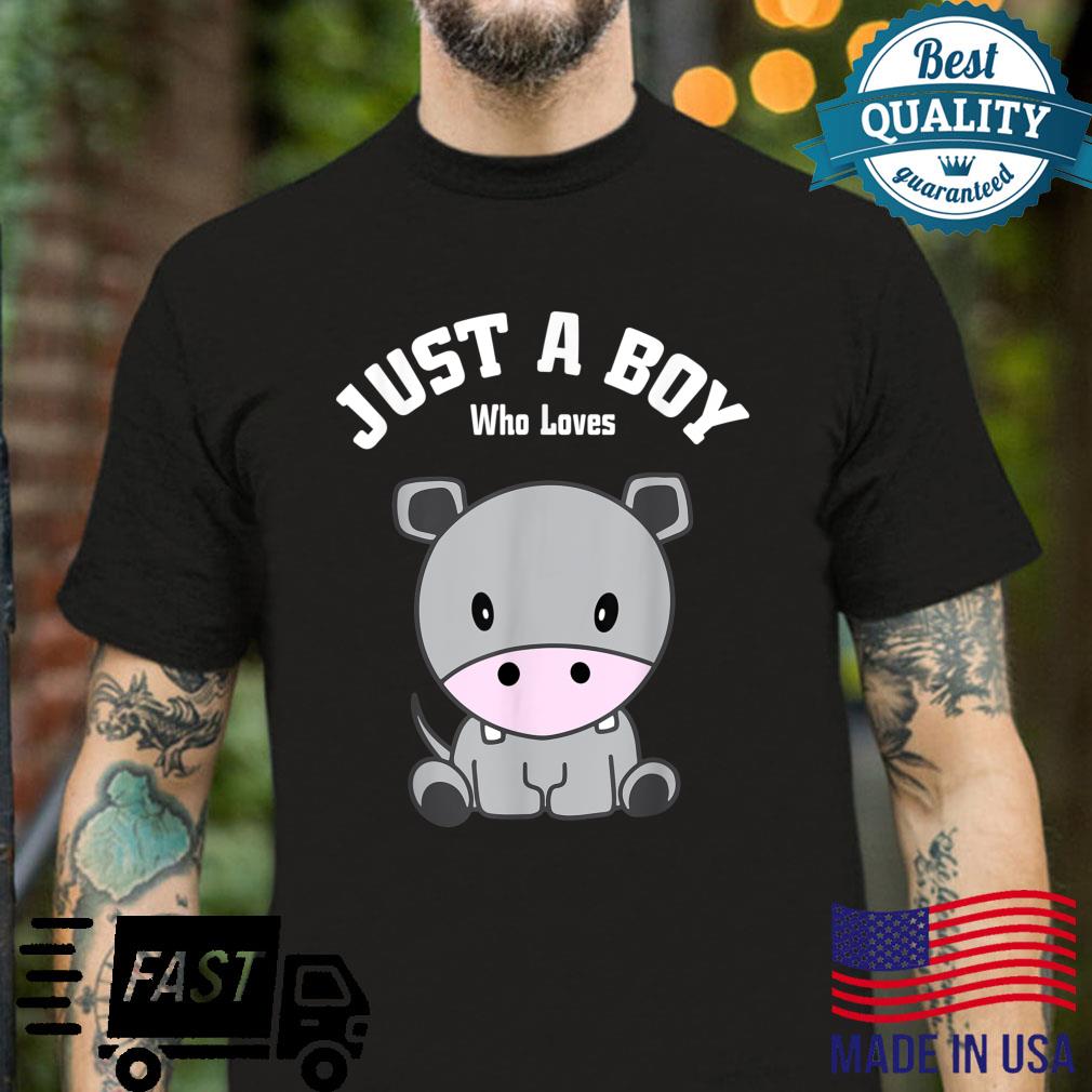 Just A Boy Who Loves Hippos Boys Hippo Shirt