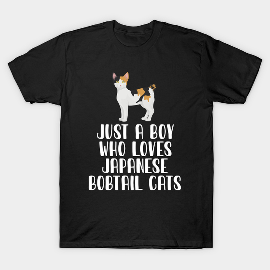 Just A Boy Who Loves Japanese Bobtail Cats T-shirt, Hoodie, SweatShirt, Long Sleeve.png