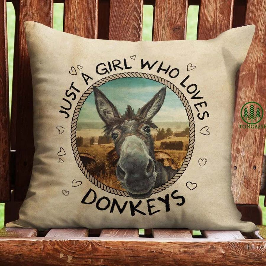 Just A Girl Who Loves Donkeys Pillow Case