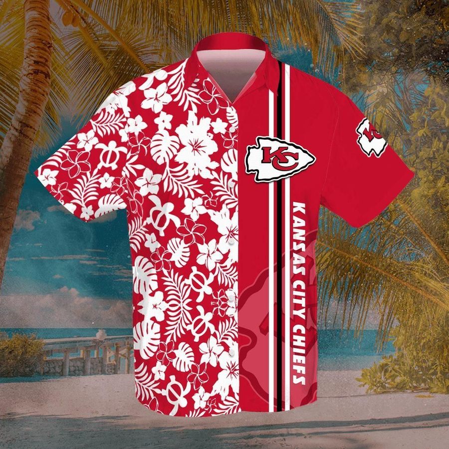 Kansas City Chiefs 2 NFL Gift For Fan Hawaiian Graphic Print Short Sleeve Hawaiian Shirt 6 H97