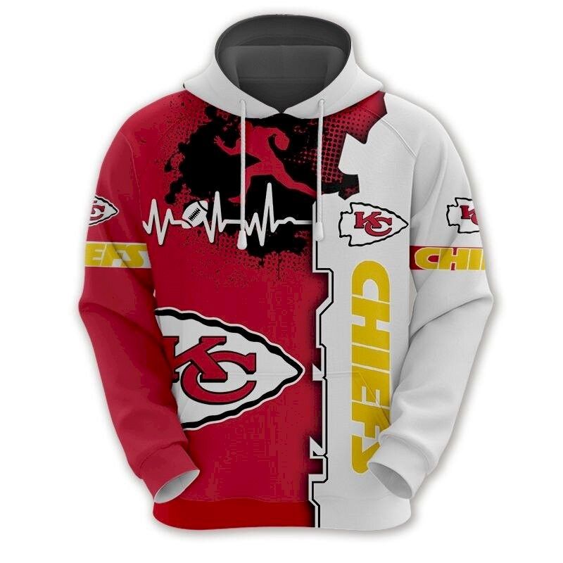 Kansas City Chiefs Thicken Hoodies Casual Zipper Sweatshirt Warm Fleece  Jacket