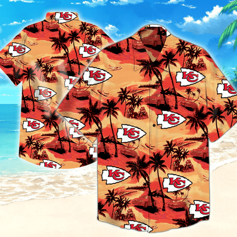 Kansas City Chiefs Nfl 1 Hawaiian Graphic Print Short Sleeve Hawaiian Shirt L98.png