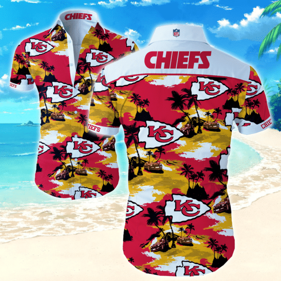 Kansas City Chiefs Nfl 6 Hawaiian Graphic Print Short Sleeve Hawaiian Shirt L98 - 7179.png