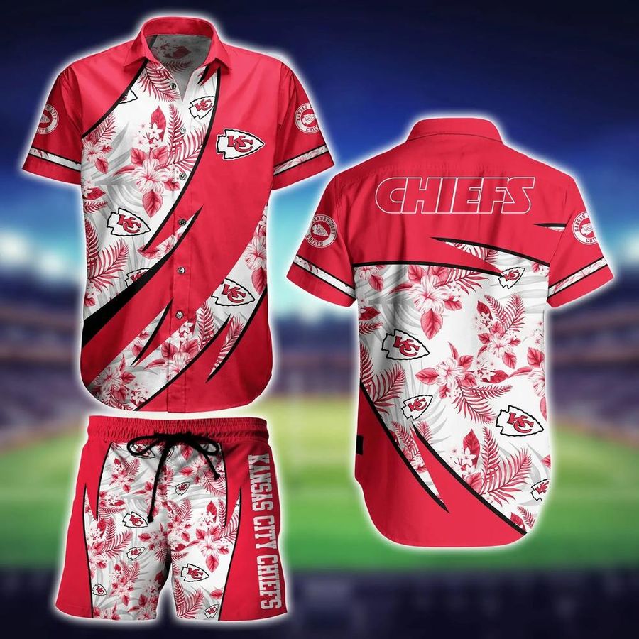 Kansas City Chiefs NFL Hawaiian Shirt And Short Style Tropical Graphic Hot Trends Summer For Awesome Fans
