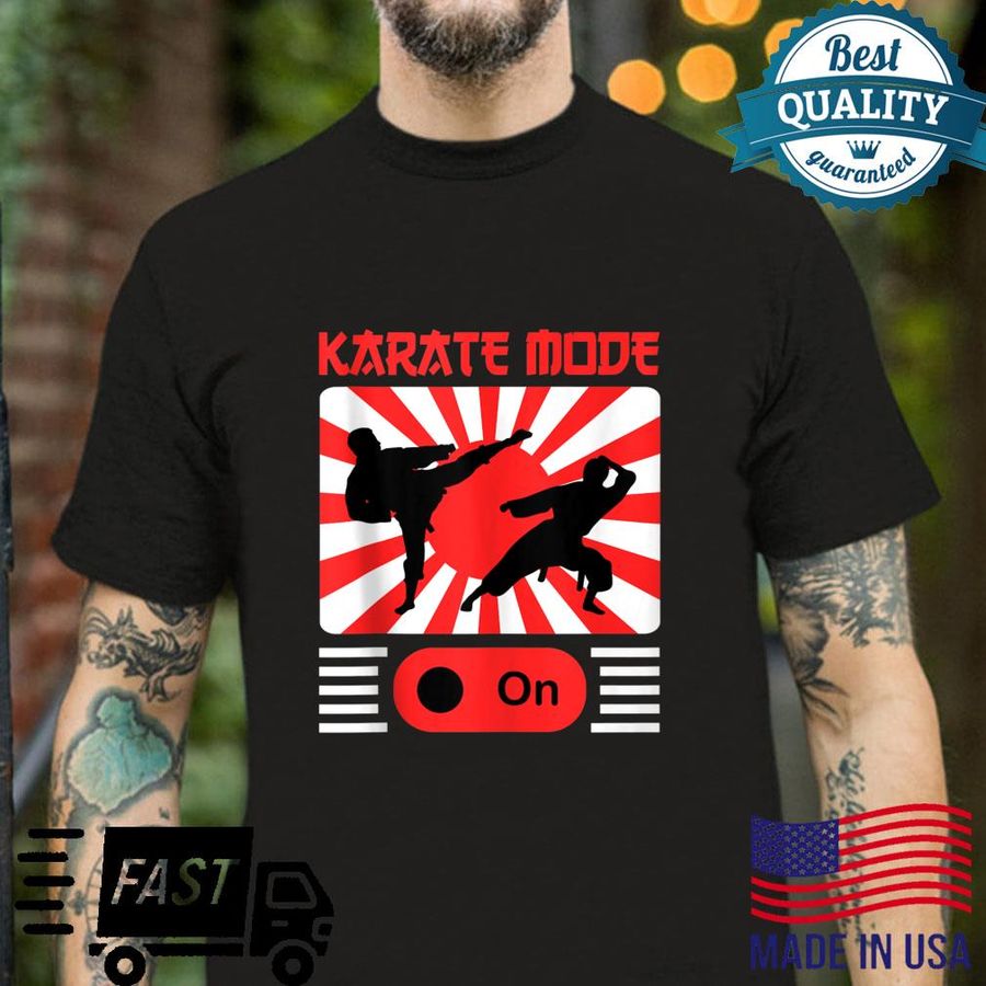 Karate Black Belt Gi Uniform Karate Mode On Shirt