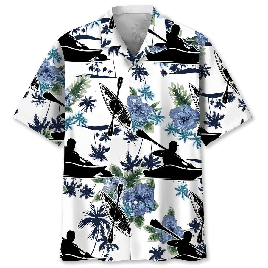 Kayak White Nature Hawaiian Shirt.png