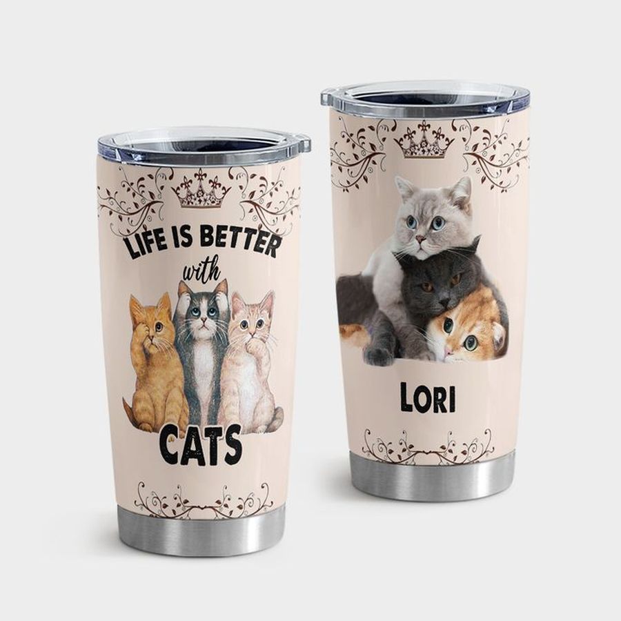 Kitty Insulated Tumbler, Cat Cute Cats Tumbler Tumbler Cup 20oz , Tumbler Cup 30oz, Straight Tumbler 20oz