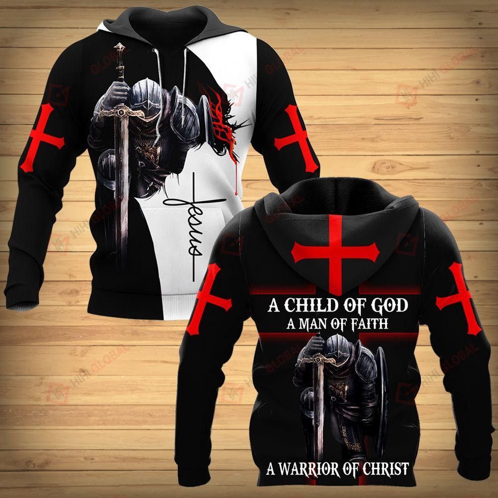 Knight God Jesus All Over Printed Hoodie