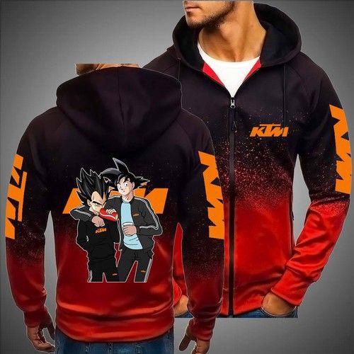 KTM Racing Son Goku And Vegeta Dragon Ball 3D Hoodie Sweatshirt