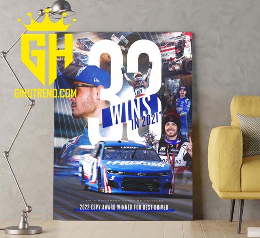 Kyle Larson 2022 ESPY Award Winner For Best Driver Poster Canvas