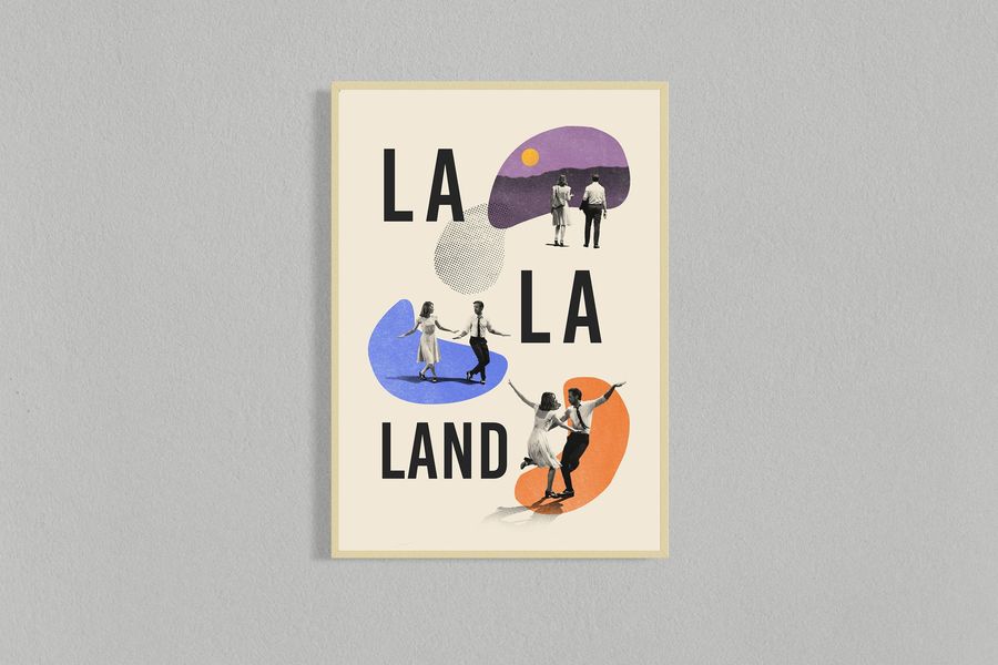 La La Land Mid Century Movie Poster  Film Posters  Minimalist Movie Poster  Digital Download  Printable Wall Art Poster