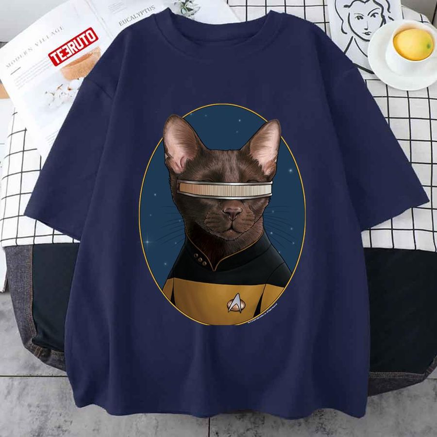 Laforge Cat Star Trek Formation Unisex T-Shirt