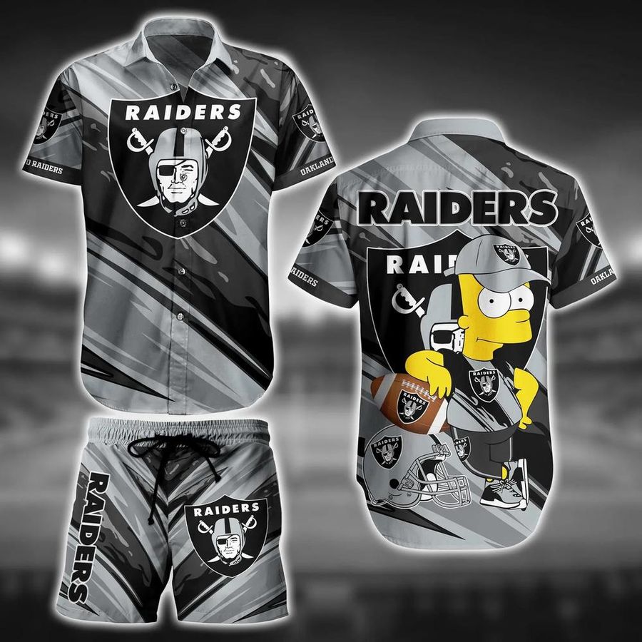 Las Vegas Raiders Football NFL Hawaiian Shirt Bart Simpson Trends Summer Gift For Men Women Fans