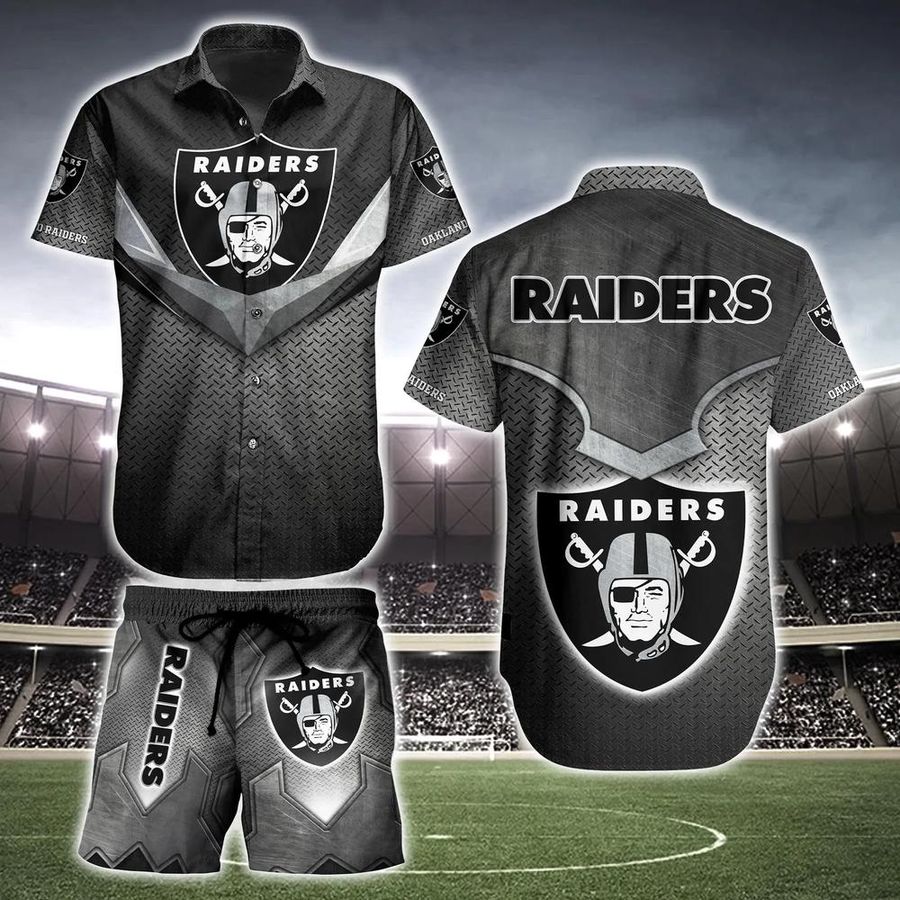Las Vegas Raiders NFL Football Hawaiian Shirt And Short, Trending Beach Shirt Short Style For Big Fans