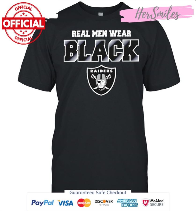 Las Vegas Raiders real men wear black shirt