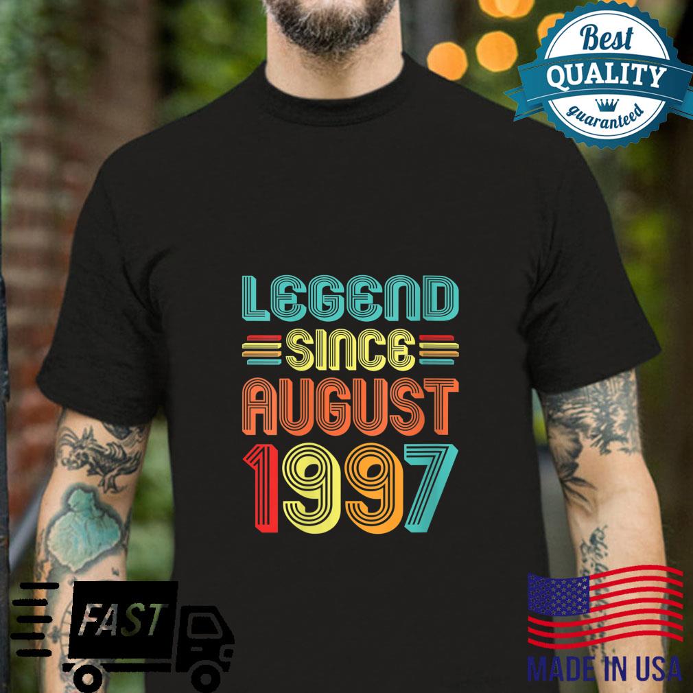 Legend Since August 1997 25 Years Old Vintage 25th Birthday Shirt