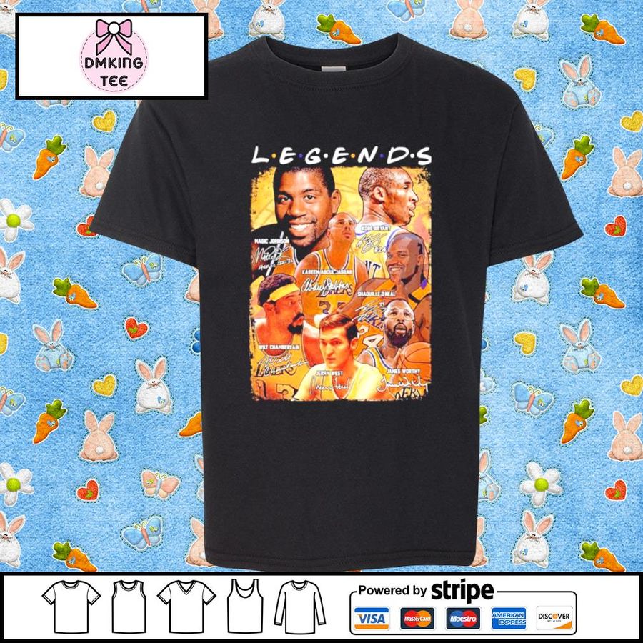 Legends Best Players Los Angeles Lakers Signatures Shirt