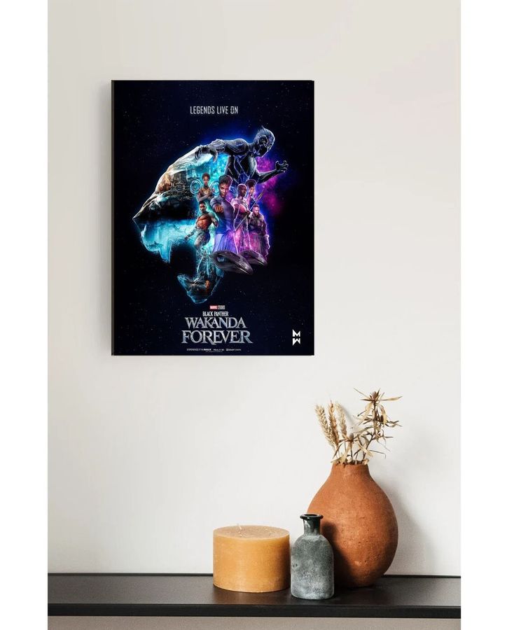 Legends Live On Black Panther Marvel Poster ,2022 Marvel Black Panther Wakanda Forever Poster Wall Art, Poster Gift With 11x17, 16x24, 24x36