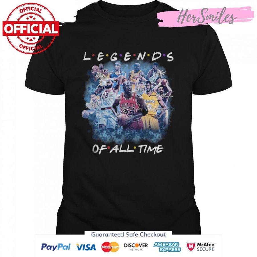 Legends Of All Time Best NBA Players Signatures Shirt