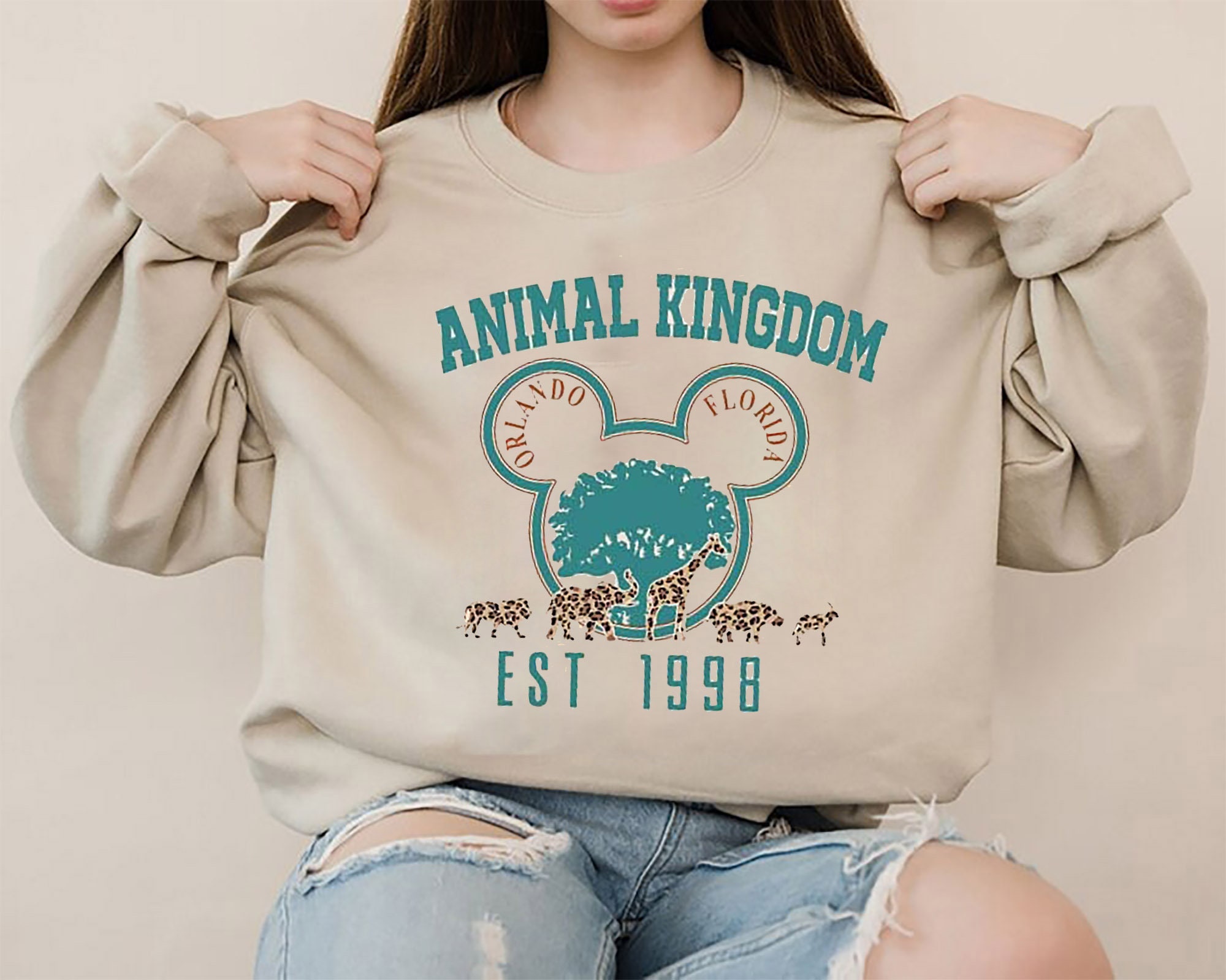 Leopard Disney Animal Kingdom Est 1998 Unisex Sweatshirt