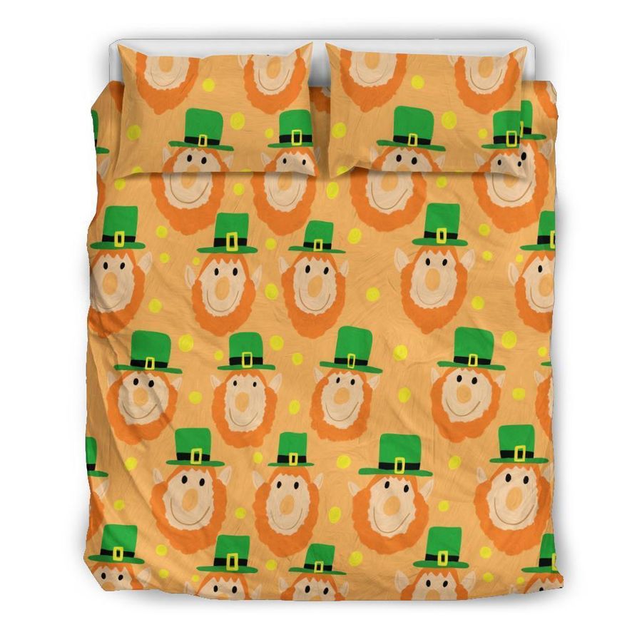Leprechaun St Patrick’s Day Pattern Print Duvet Cover Bedding Set