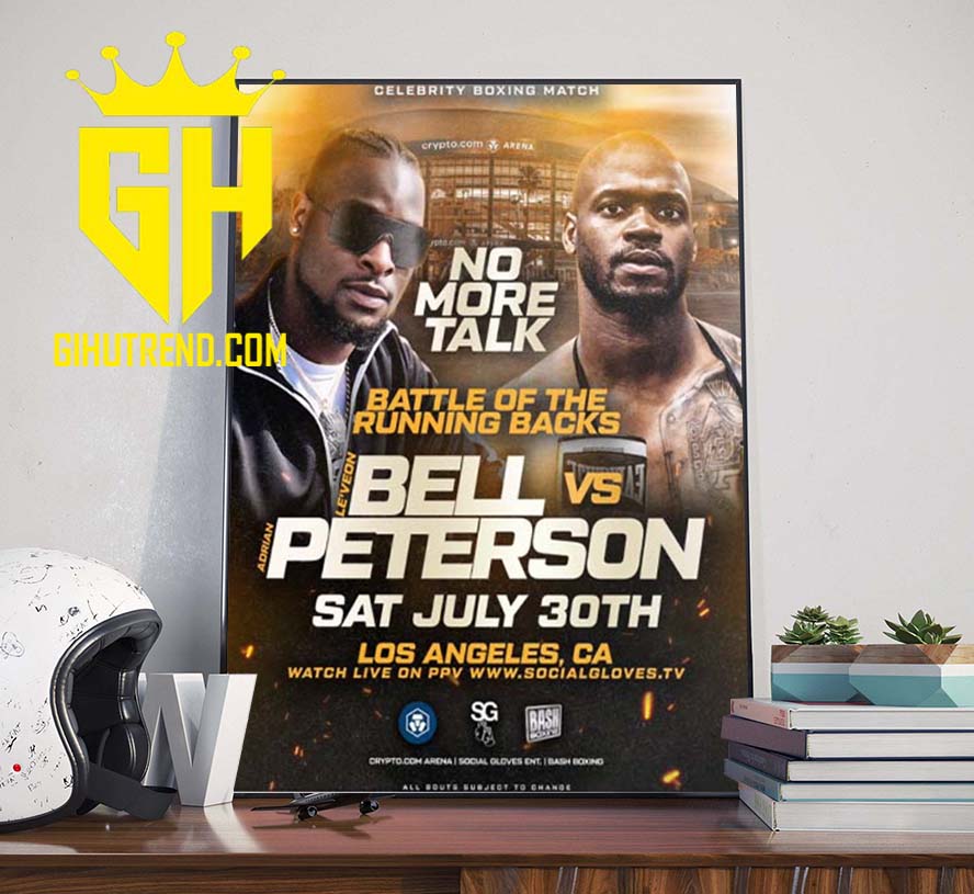 Leveon Bell vs Adrian Peterson Celebrity Boxing Match Poster Canvas Home Decoration
