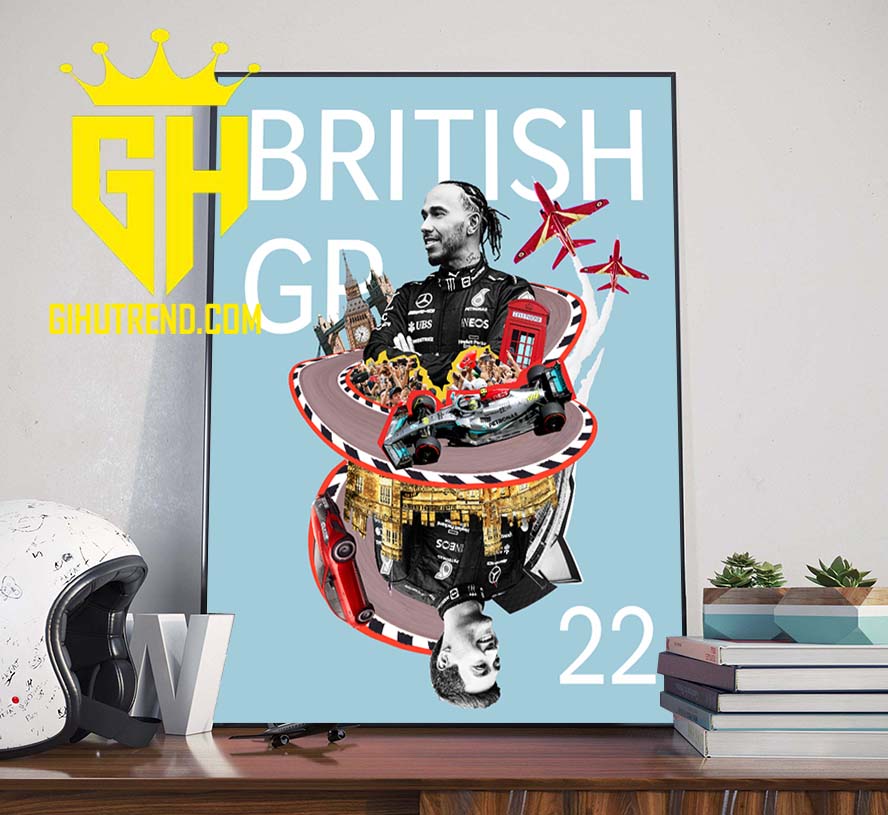 Lewis Hamilton And George Russell British GP 2022 Poster Canvas