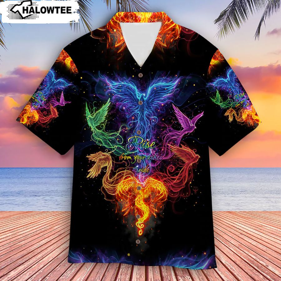 LGBT Pride Rise From Your Ashes LGBT Beach LGBT Tropical Hawaiian LGBTQ Pride Hawaiian Shirt S to 5XL