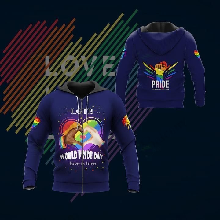 LGBT World Pride Day Blue hoodie 3D