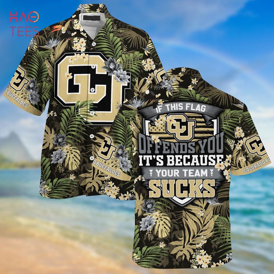 [LIMITED] Colorado Buffaloes Summer Hawaiian Shirt And Shorts,  With Tropical Patterns For Fans
