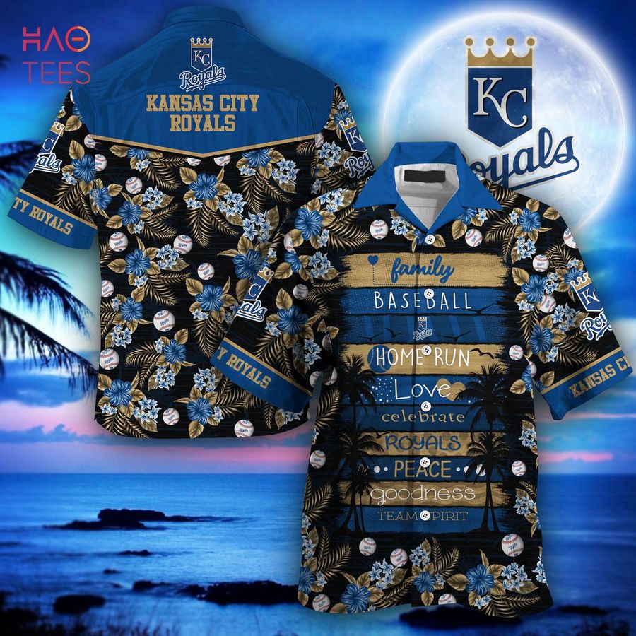 MLB Kansas City Royals Hawaiian Shirt Blue Aloha Trendy Summer