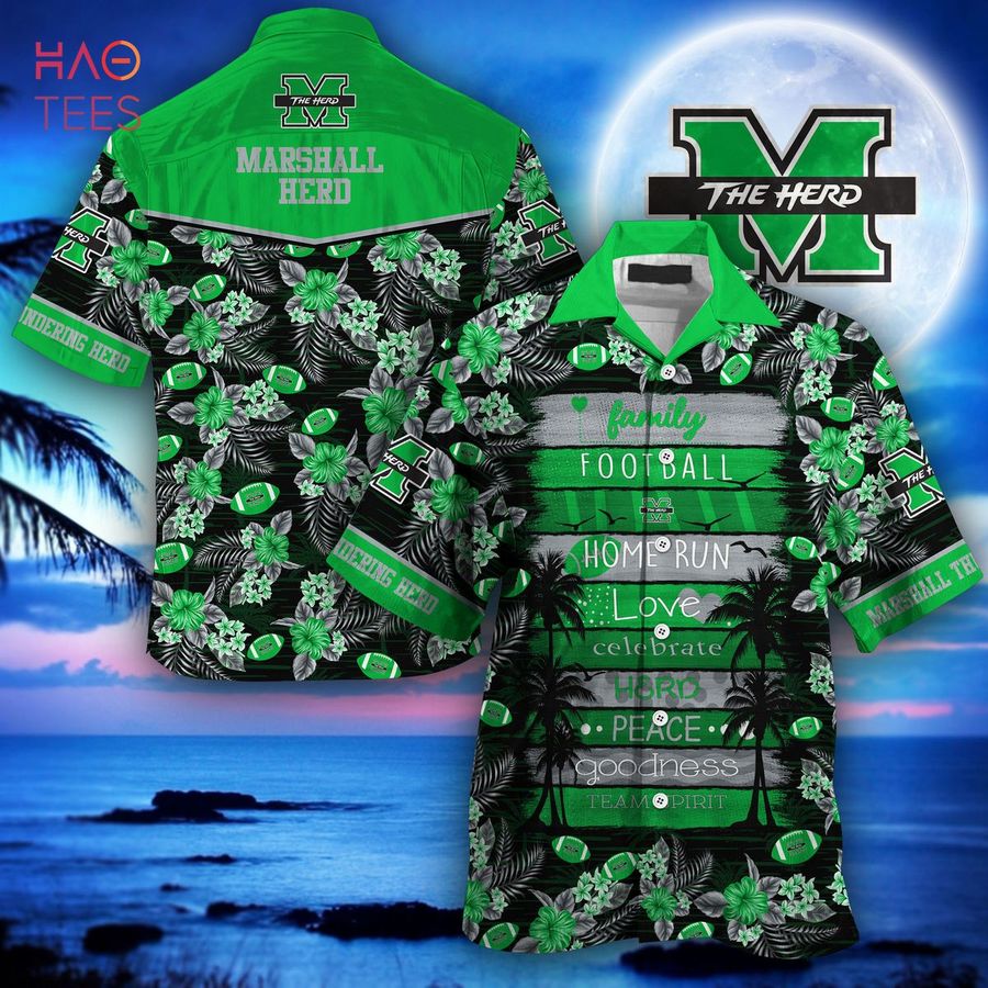 [LIMITED] Marshall Thundering Herd Hawaiian Shirt, New Gift For Summer