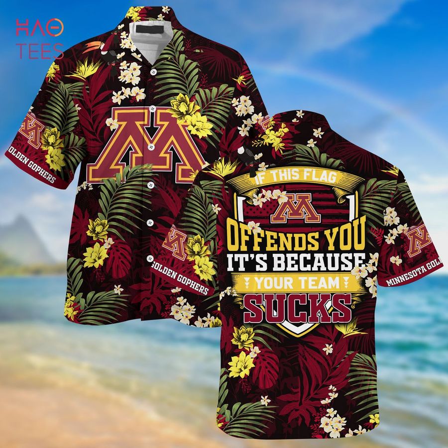 [LIMITED] Minnesota Golden Gophers Summer Hawaiian Shirt And Shorts,  With Tropical Patterns For Fans