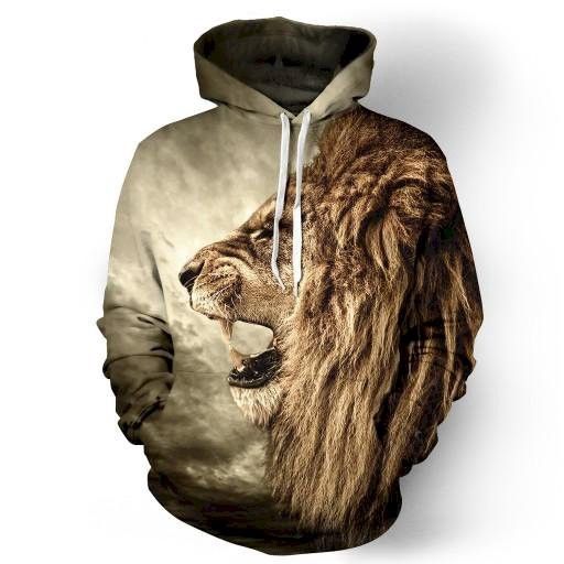 Lion Roaring 3D Sweatshirt Hoodie Pullover