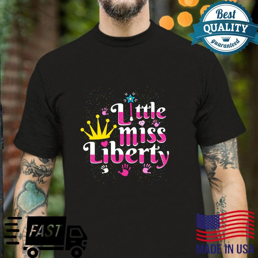 Little Miss Liberty lustiges MädchenDesign Langarmshirt Shirt