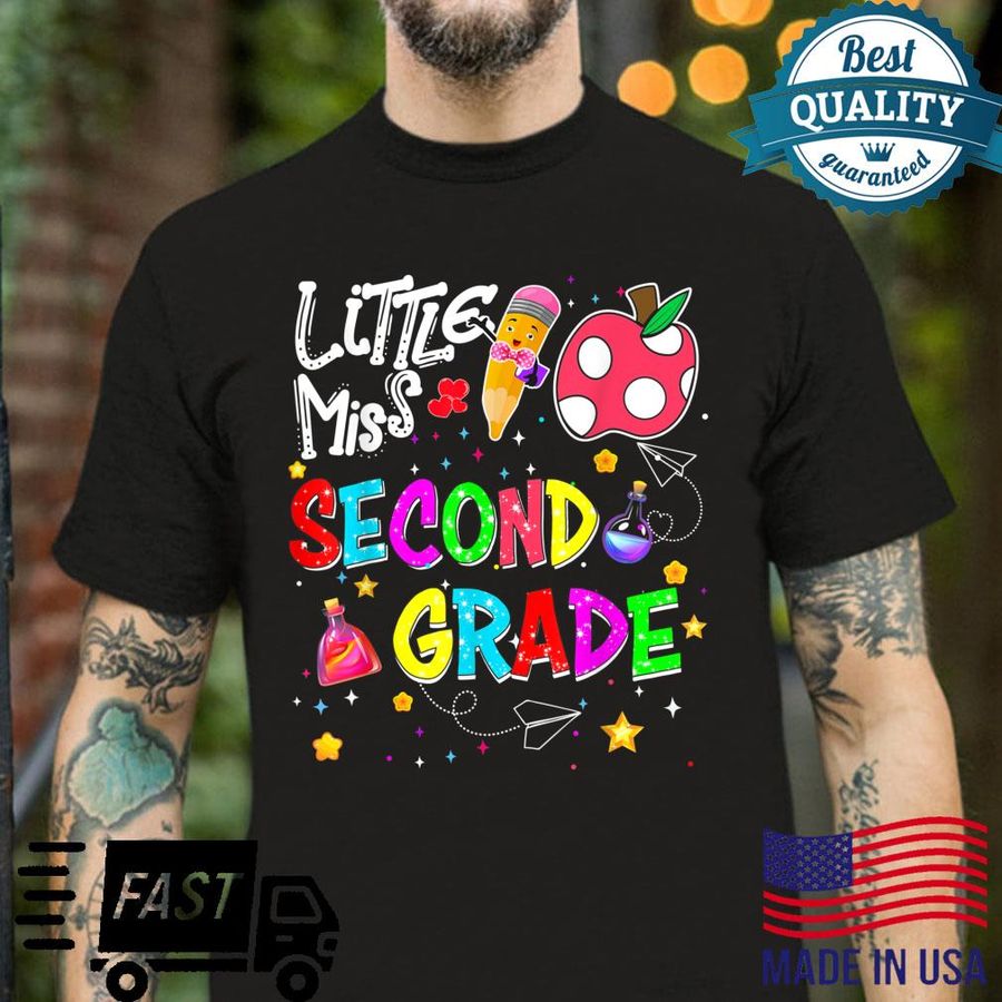 Little Miss Second Grade Cute Back To School 2nd Grade Shirt