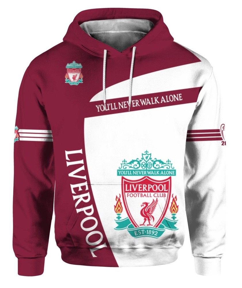 Liverpool Football Club You Ll Never Walk Alone 3D Hoodie Sweatshirt