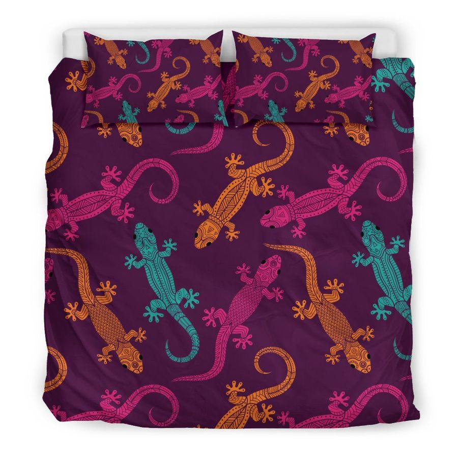 Lizard Pattern Print Duvet Cover Bedding Set