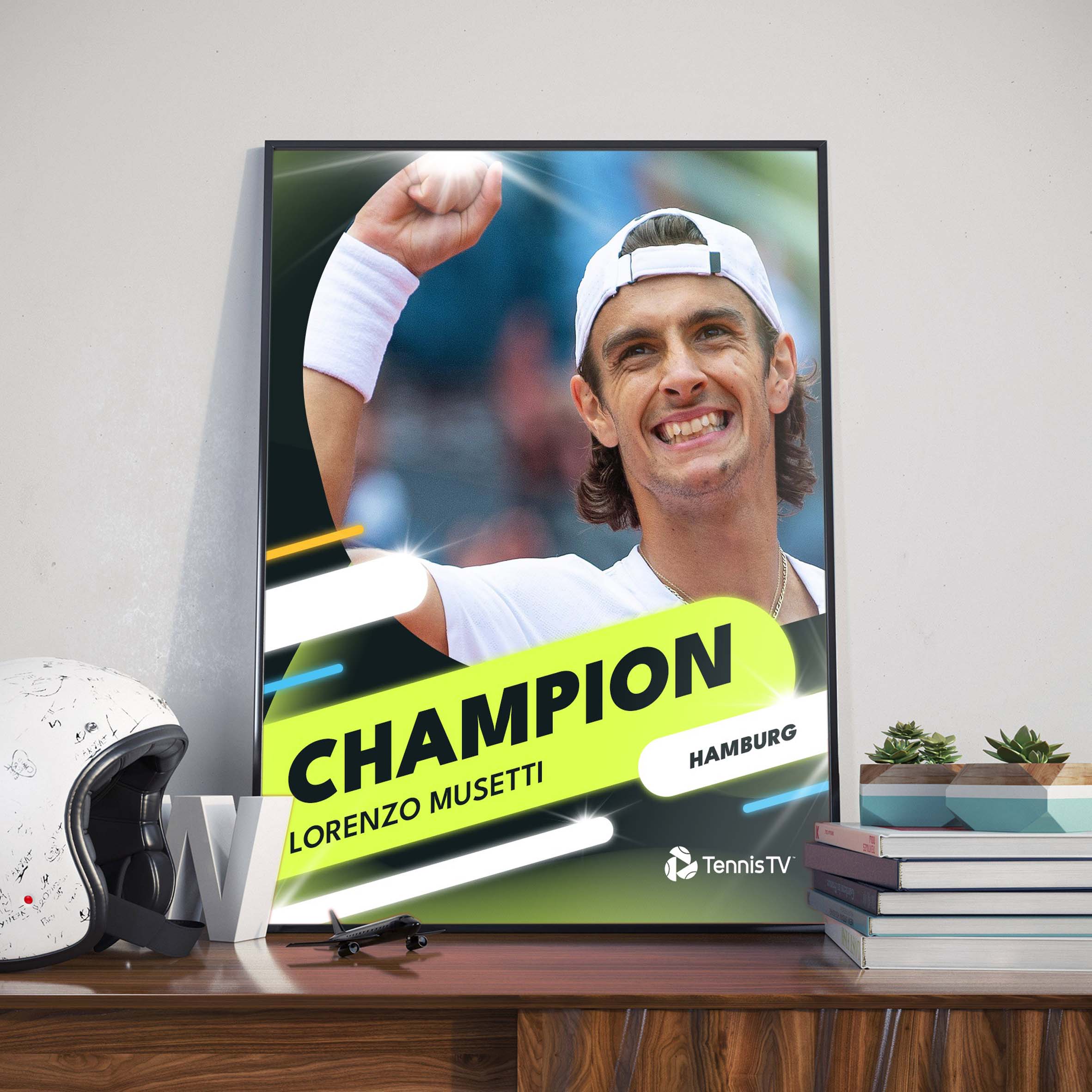 Lorenzo Musetti Hamburg Open Champions Canvas Poster