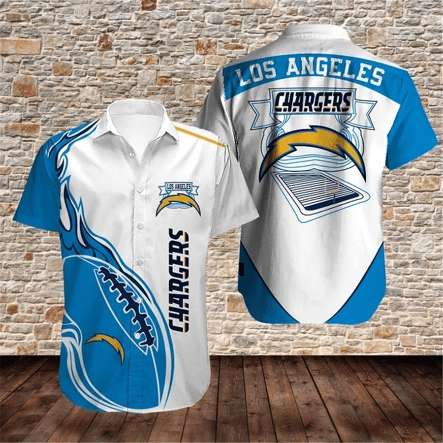 Los Angeles Chargers 2 NFL Gift For Fan Football Graphic Print Short Sleeve Hawaiian Shirt L98.png